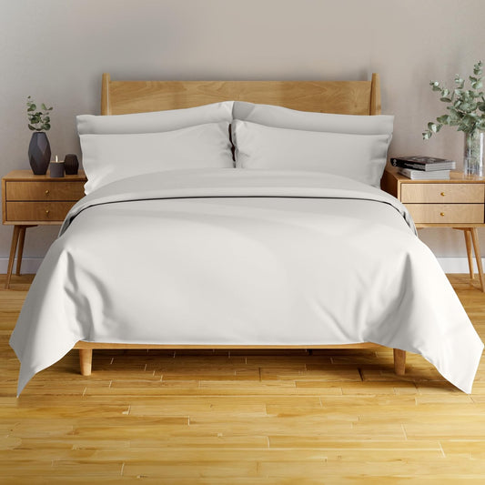 Luxury Series 6 Pcs King Sheet Set - 100% Viscose Derived from Bamboo Sheets King Size - Super Soft Viscose Bamboo Cooling Sheets for Hot Sleepers -Up to 16’’ Deep Pocket King Sheets (White)